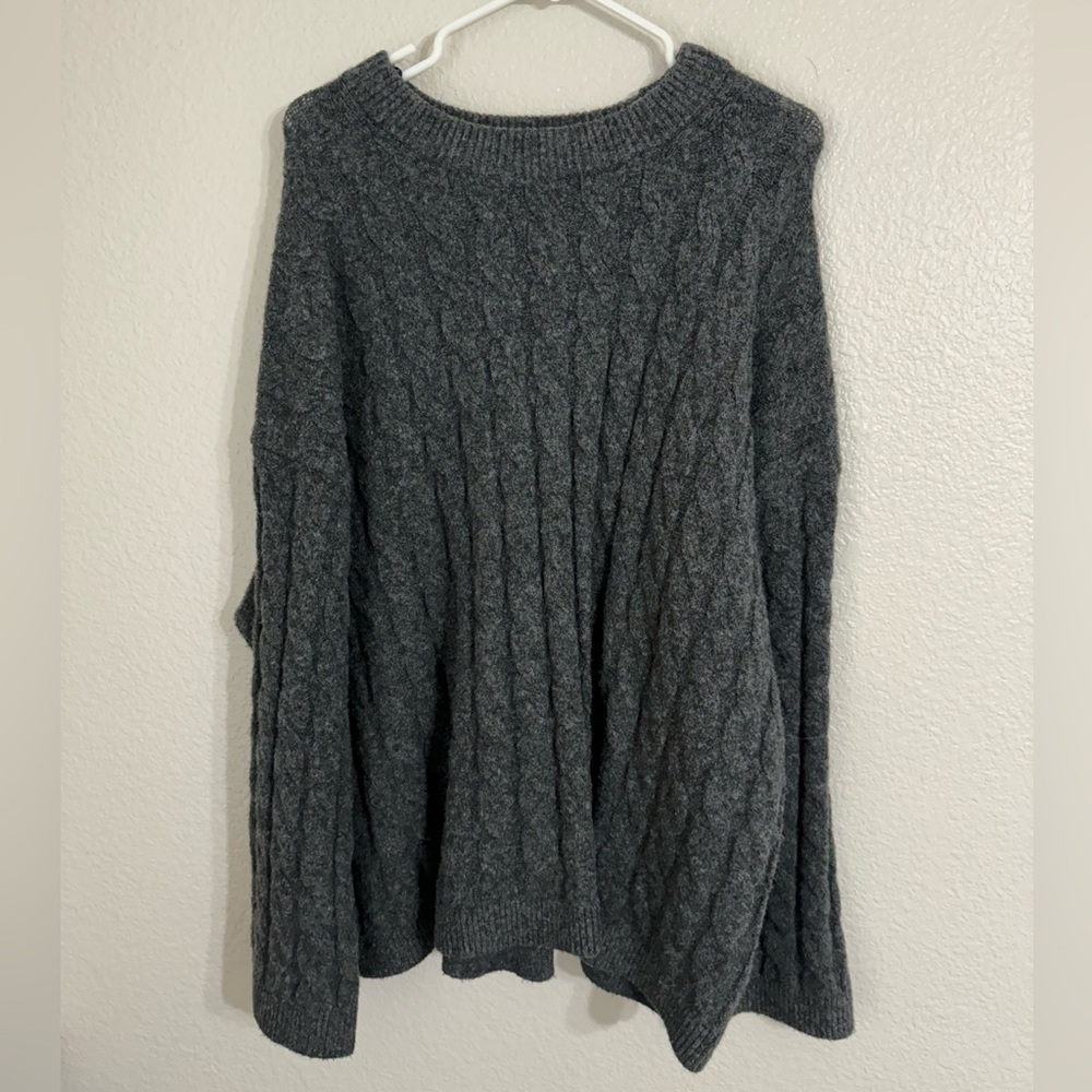 oversized grey super soft sweater